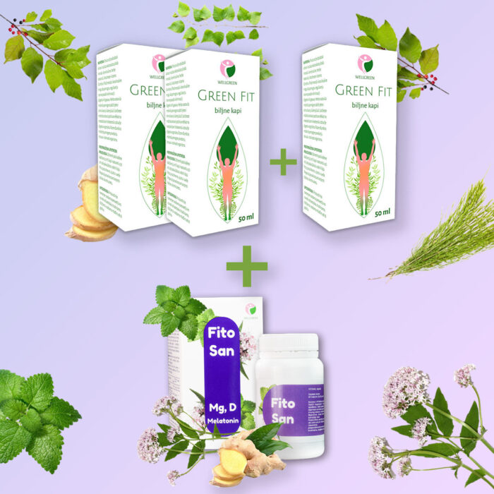 Green fit biljna kapi 2+1 GRATIS i FITOSAN kapsule - 50% za lakše uspavljivanje